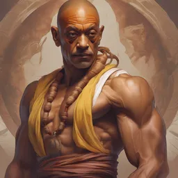 giancarlo esposito as dhalsim street fighter, 4 k, ultra realistic, detailed focused art by artgerm and greg rutkowski and alphonse mucha