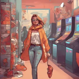 Video Game Concept Art with a Modern style, creating a Playful mood in a Fashion theme.